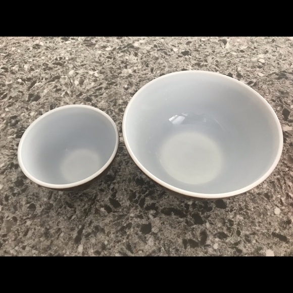 Pyrex Woodland mixing bowls nesting bowls dark brown 401 403 - Picture 3 of 13